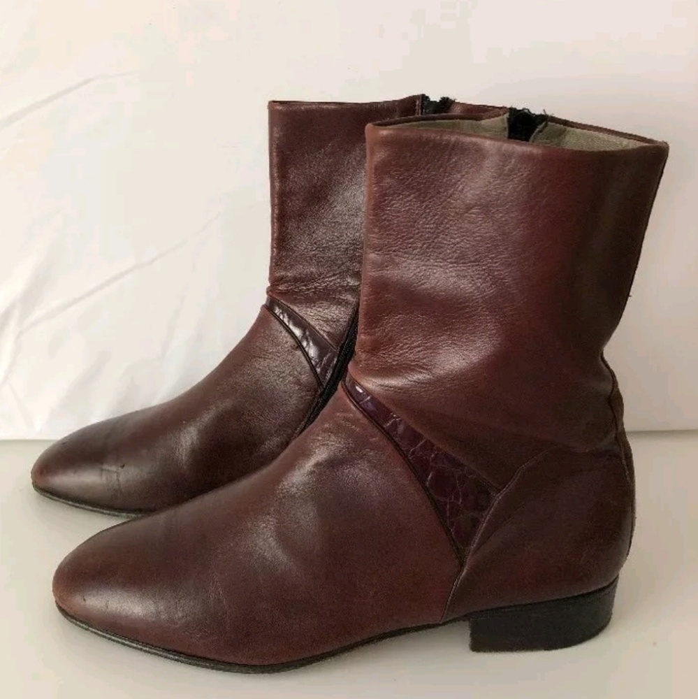 MORESCHI Soft Calf Leather Ankle Boot S 10.5